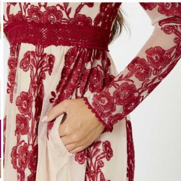 Altar'd State Norrie Maxi Long Sleeve Dress MED - Picture 4 of 8